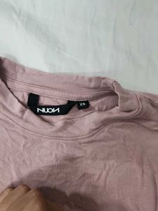 Chic Dusty Rose Tunic Crop Top