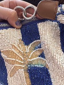 Zara Striped Palm Tree Clutch