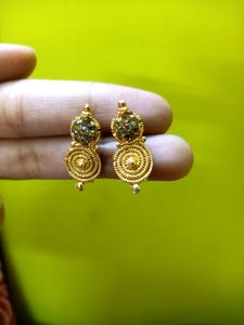 Gold Tone Ethnic Earrings