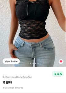 black lace top🕸️ (size -xs-s)