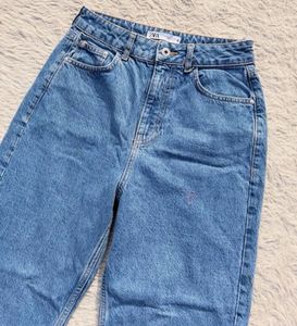 Zara High Waisted Wide Leg Jeans