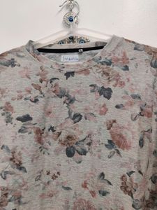 Womens Floral Print Sweat Shirt With Jeans...