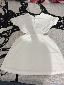 Chic White Cut-Out Mini Dress