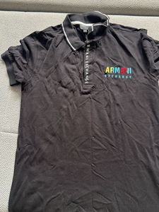 Armani Exchange Black Polo T-Shirt