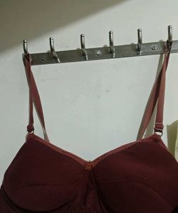 Maroon Full Coverage Bra