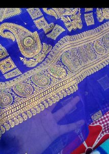 New Saree With Fully Stitched Blouse 💜