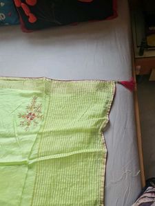Lime Green Ethnic saree
