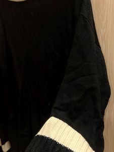 Stylish Black V-Neck Sweater