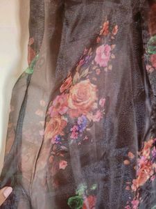 Elegant Floral Print Sheer shrug