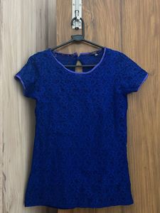 Blue Lace Top