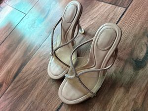 set of 2-  Crystal heel and transparent heels