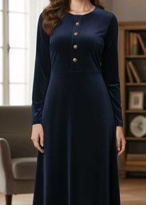 Luxury Velvet Korean Style Dress