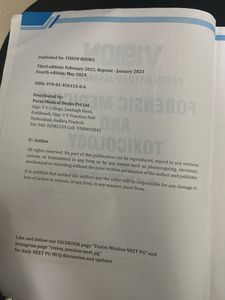 Vision Preparatory Manual of Forensic Medicine