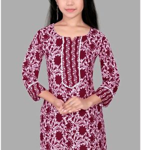 Not used totally new Burgundy Floral Kurta Set