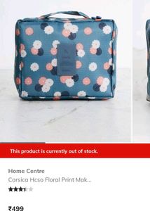 Floral Print Cosmetic Bag