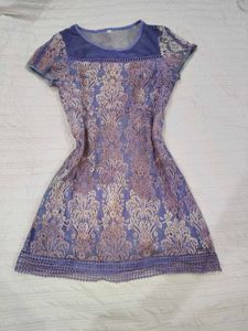 Beautiful Lavender Brocade Dress