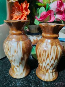 Set of 2 Vintage Ceramic Vases. Flower pots.