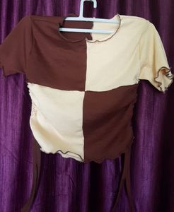 Asymmetrical Lycra Top New- Xs,S,M,L