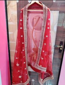 Bridal velvet Lehanga Choli with Diamond work
