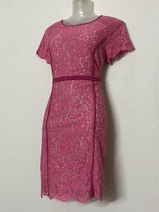 Pintresty Elegant Pink Lace Dress