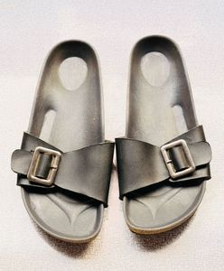 Black Buckle Detail Sandals