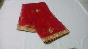 Stunning Golden &amp; Red Lehenga Choli