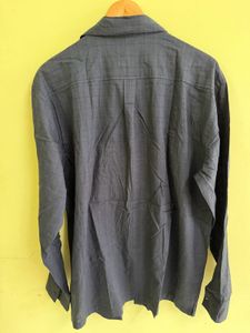 Men's Embroidered Blue Casual Shirt