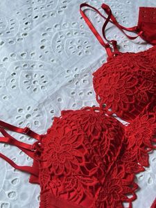 Red Lace Bra &amp; Panty Set