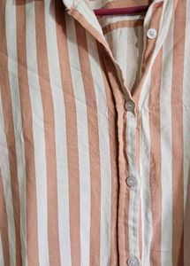 Striped Button-Up Shirt