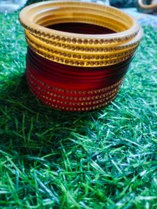 Red &amp; Gold Bangle Set