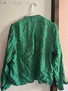 Green Floral Top