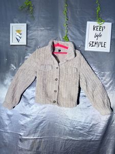 SHEIN Cozy Fuzzy Button-Up Jacket