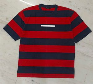 Red & Navy Striped T-Shirt