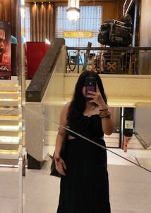 Chic Black Cut-Out Maxi Dress