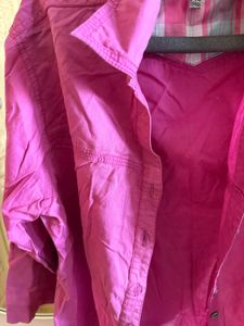 Pink Cotton Button-Down Shirt
