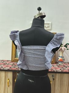 Cute Polka Dot Ruffled Top