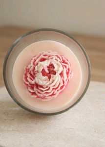 Floral Scented Candle in Glass Jar
