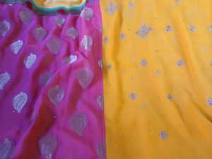 Beautiful Yellow &amp; Pink Saree
