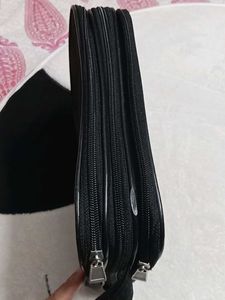 black bag with 4 compartments