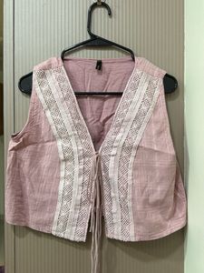 Boho Lace Trim Vest