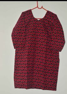 Stylish Red Printed Kurta