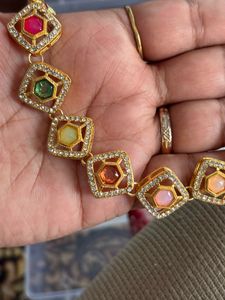 Elegant Multi-Color Stone Necklace