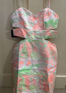 Cutout Tie-Dye Mini Dress
