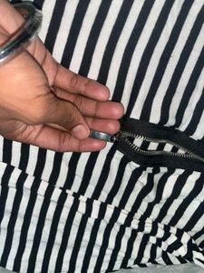 Striped A-line Dress