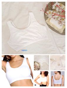 Women's White Sports Bra