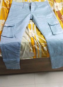 Light Blue Cargo Jeans