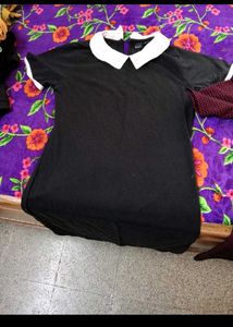 Chic Black &amp; White Collar Dress