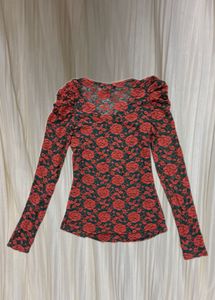 Sheer Rose Lace Top
