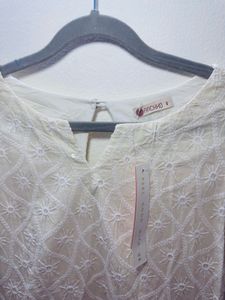Aacho White Dress With Dupatta
