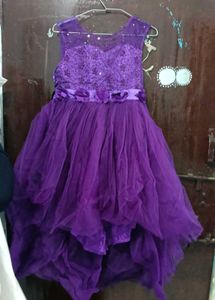 Elegant Purple Party Gown
